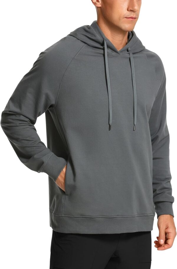 Hoodies for Men French Terry Hooded Sweatshirts Workout Athletic Casual Pullover Tops with Pocket