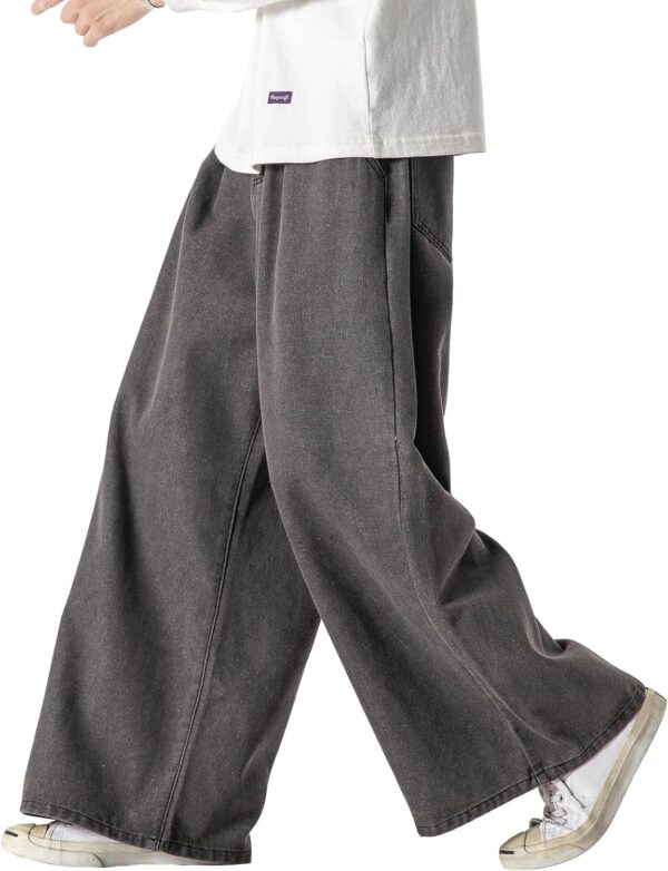 Men's Hip Hop Jean Joggers Loose Fit Streetwear Biker Baggy Jeans Pants Stylish Printed Cargo Denim Pants - Image 2